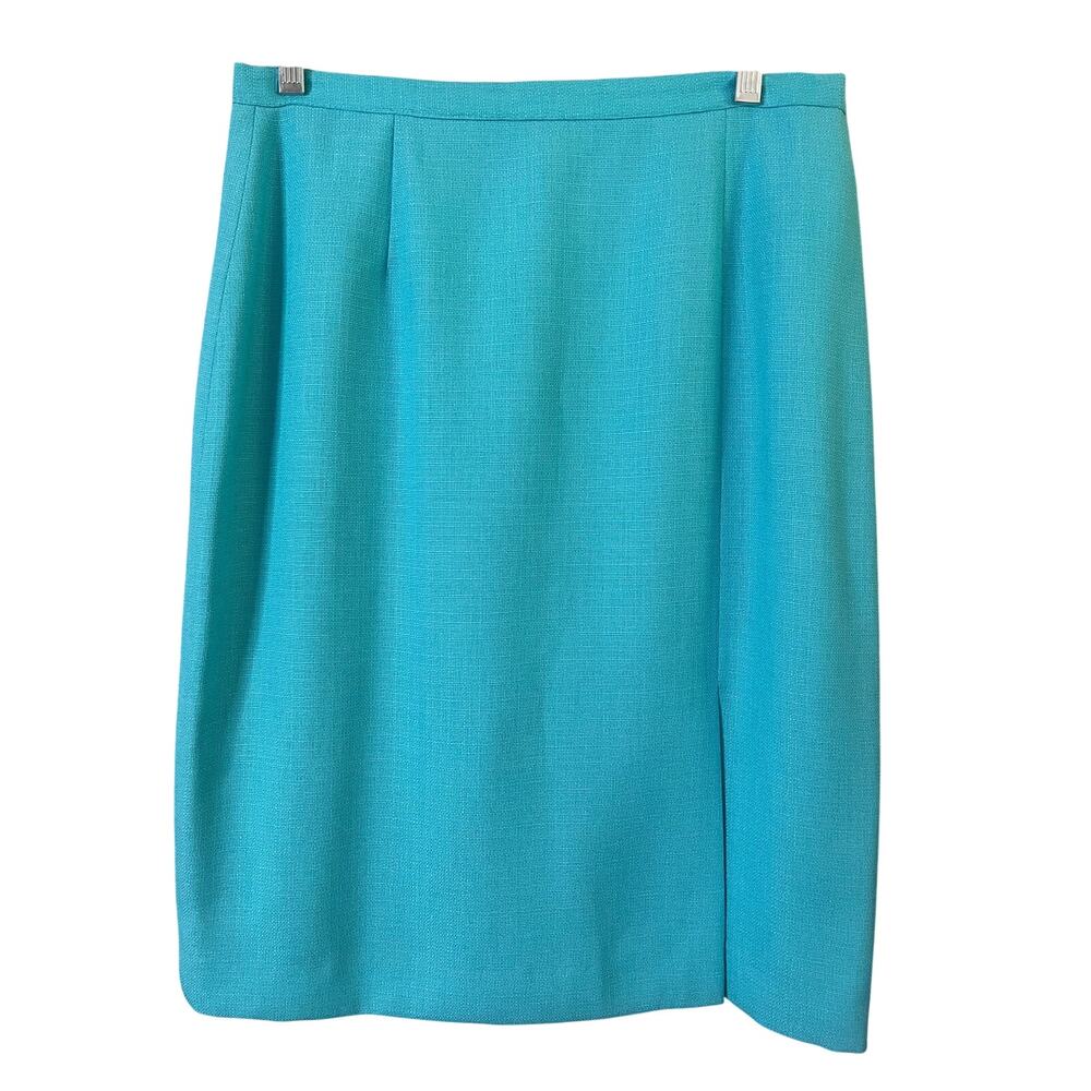 Vintage Susan Bristol Skirt Womens 12 Turquoise Teal Pencil Knee Length Canada